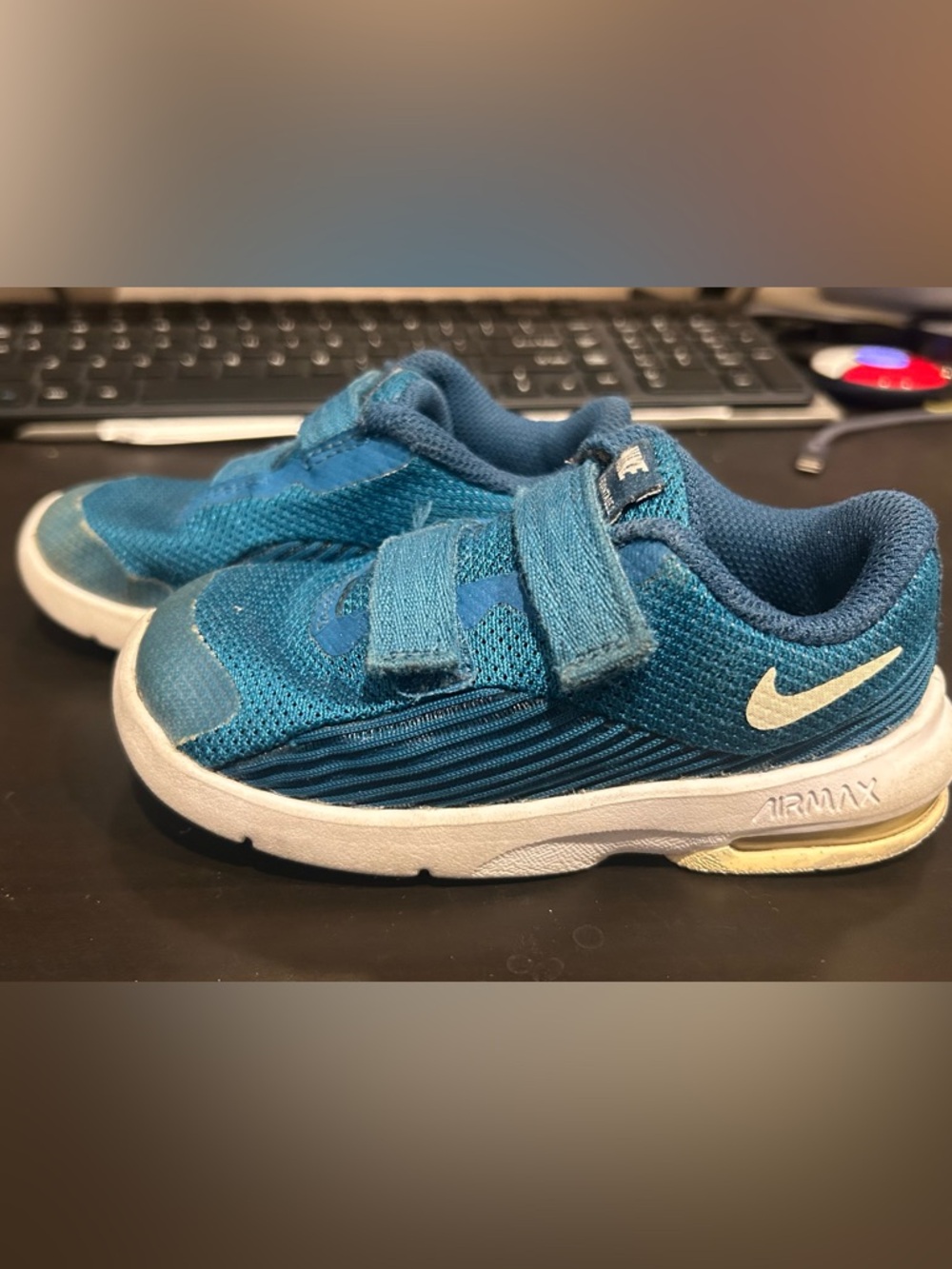 Nike Kids' Teal Blue Air Max Velcro Sneakers